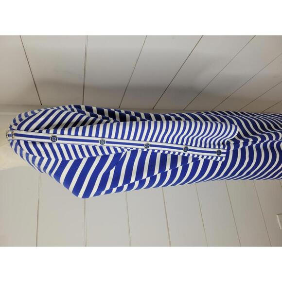 Talbots medium blue & white stripe midi dress. - Picture 3 of 6